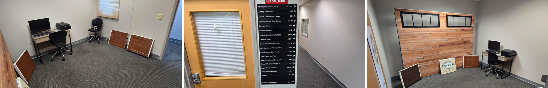 Precision Garage Door Service Apex showroom