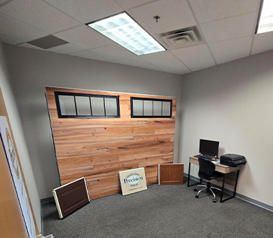 Precision Garage Door Service Apex showroom